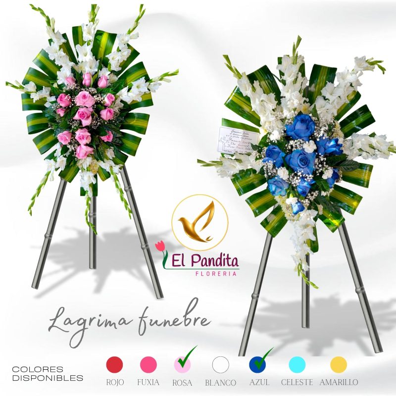 Manto funerario delicado con rosas blancas, rosadas y lirios de 1.80 m para despedir en Moquegua – Florería El Pandita